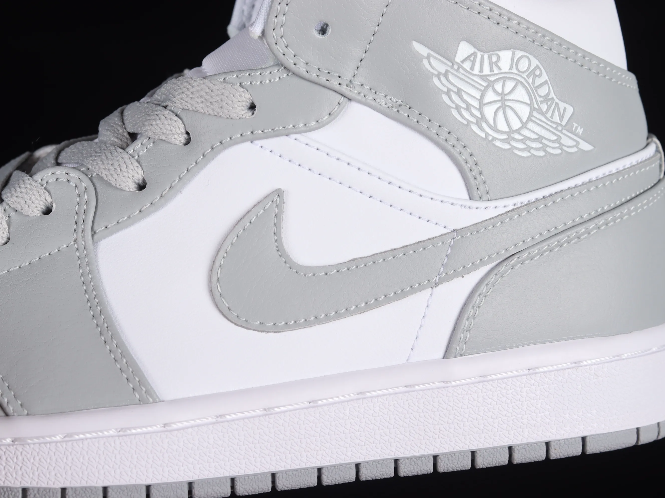 All categories Air Jordan Jordan series basketball shoes Air Jordan 1 Mid Air Jordan 1 Mid "Grey Sail" AJ Joe 1 New White Gray China Basketball Shoes BQ6472-115